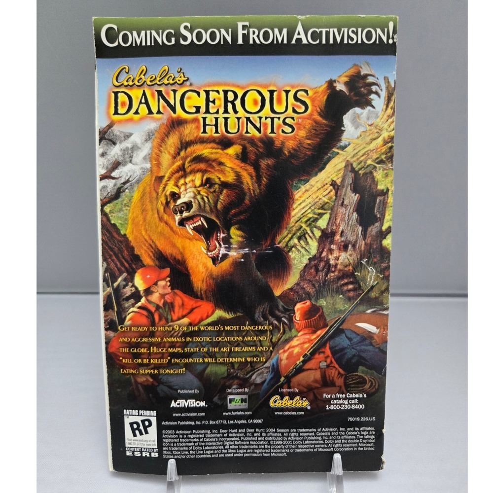 Cabela's Dangerous Hunts 2003 & Deer Hunt 2004 - Xbox - Complete CIB 2 Games - Picture 12 of 15